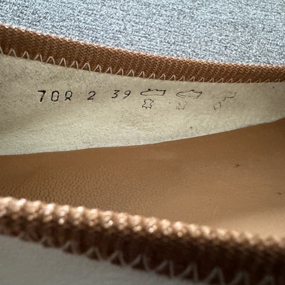 Frau Leather Ballerina Bow Flats Slip On Shoes EUR 39 US 8 Made in Italy Comfort - Picture 7 of 10